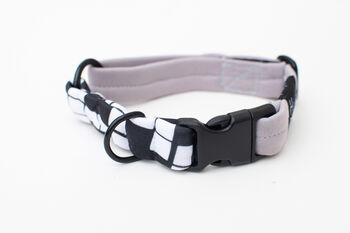Lilac Checkerboard • Padded Dog Collar, 3 of 6