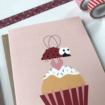 Ladybird And Cupcake Card, 4 of 4