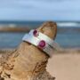 Ruby July Birthstone Ring In Textured Sterling Silver And 9ct Gold, thumbnail 1 of 12