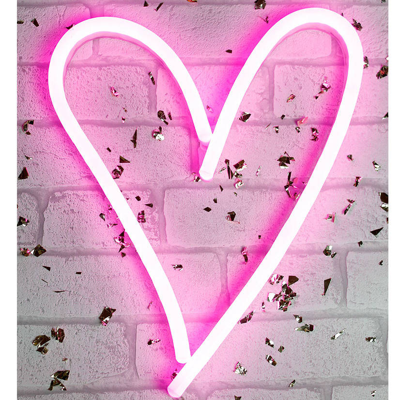 neon light up led heart sign by love inc | notonthehighstreet.com