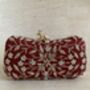 Handcrafted Maroon Silk Clutch Bag, thumbnail 5 of 10