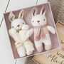 Personalised Welcome To The World Baby Girl Bunny Gift, thumbnail 2 of 12