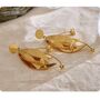 Monaco D’or Gold Vintage Flower Blossom Gala Drop Earrings, thumbnail 4 of 5