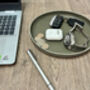 Personalised Grey 20cm Round Leather Accessory Tray, thumbnail 6 of 8