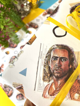 Nicolas Cage Con Air 90s Wrapping Paper, Retro Movie Gift Wrap, 4 of 11