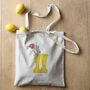 Personalised Welly Boot Tote Bag, thumbnail 1 of 10