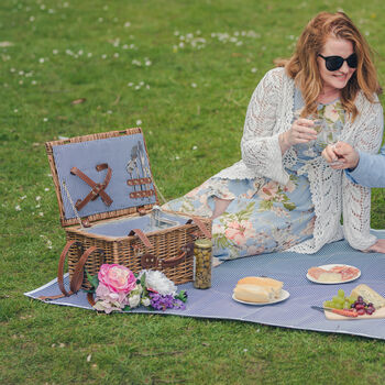 Abbotsbury Willow Picnic Hamper And Blanket For Two, 2 of 5
