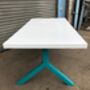 Industrial Y Frame Steel Dining Table 570, thumbnail 7 of 7