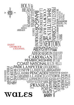 Wales Word Map, 2 of 4