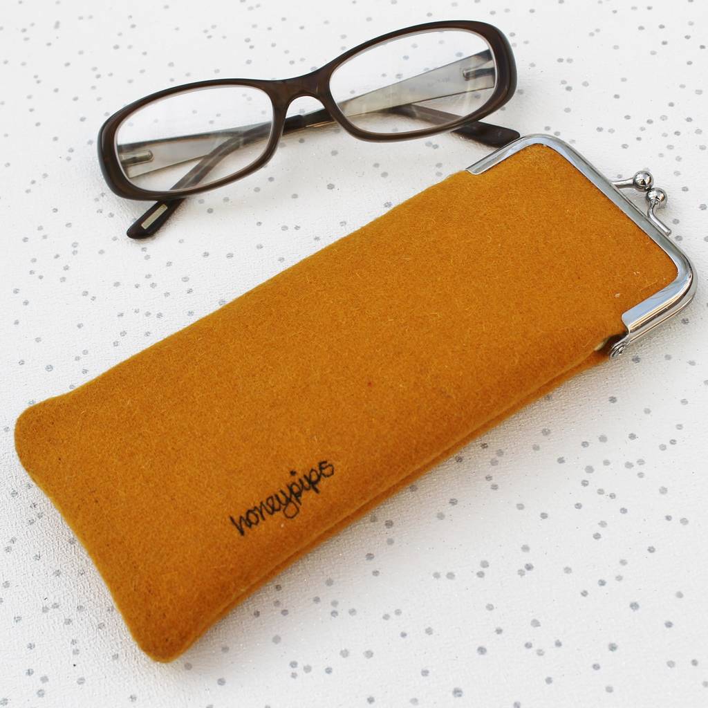 Bird Design Fabric Glasses Case With Clasp By Honeypips