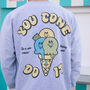 You Cone Do It Men's Ice Cream Graphic Sweatshirt, thumbnail 1 of 4