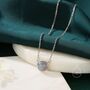 Sterling Silver Genuine Labradorite Dainty Coin Pendant Necklace, thumbnail 3 of 12