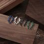 Sapphire Blue Cz Cluster Crawler Earrings, thumbnail 3 of 10