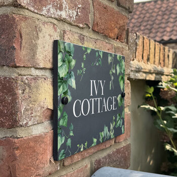 Ivy Slate House Number Or Name Wall Mounted Sign, 3 of 3