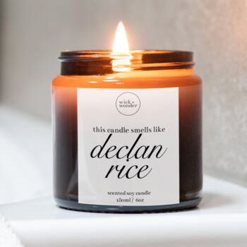 Arsenal Gifts, Declan Rice Candle With Matches, Fathers Day, 4 of 9