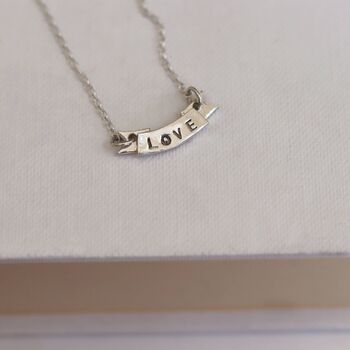 'Love' Banner Word Necklace, 6 of 6