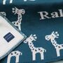 Personalised Knitted Giraffe Baby Blanket, thumbnail 4 of 12