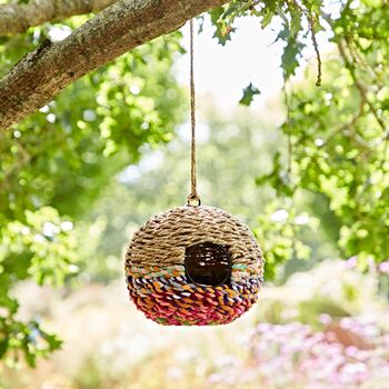 Large Round Recycled Cotton Birdhouse, 3 of 4