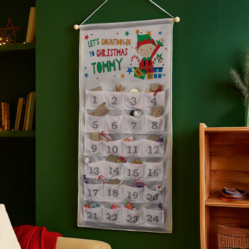 Personalised Christmas Elf Advent Countdown Calendar, 3 of 6