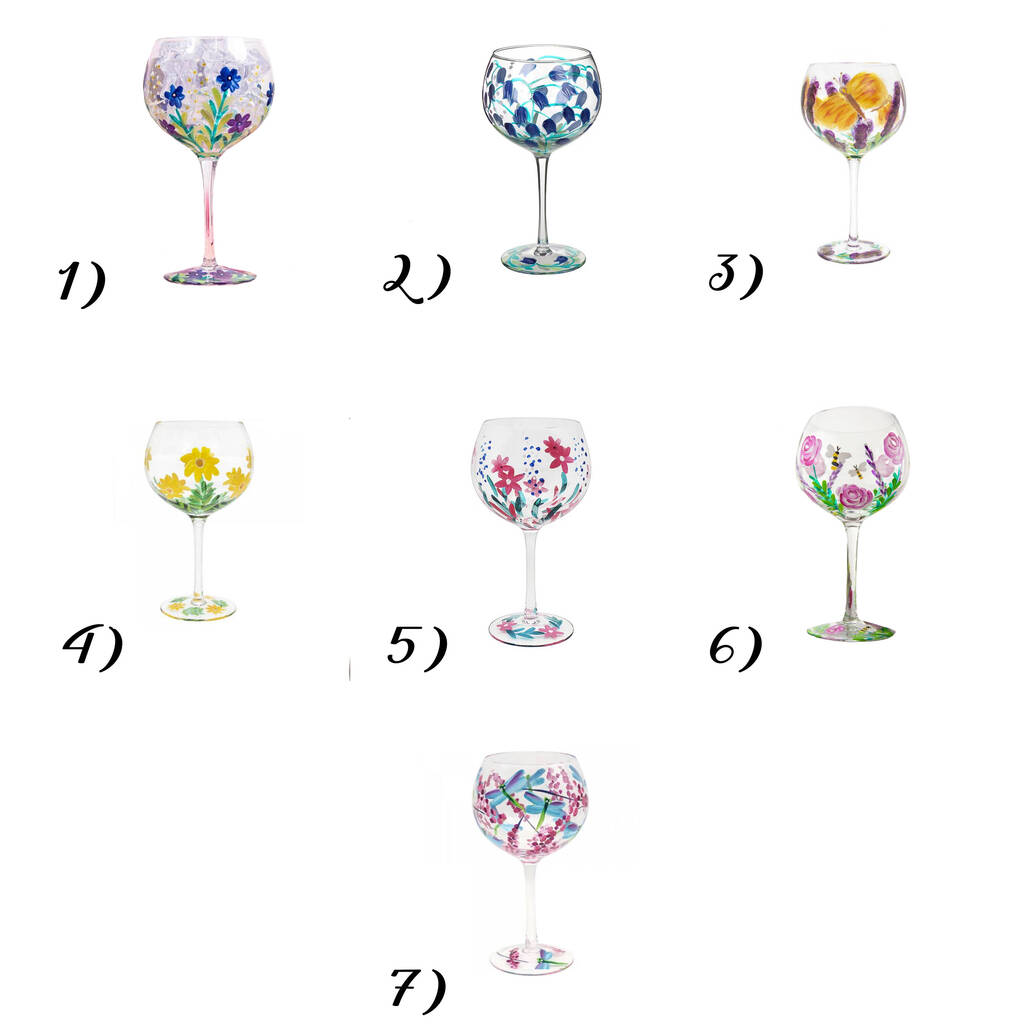 Hand Painted Gin Glasses By The Best Room