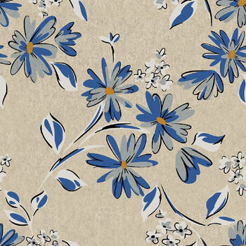 Blue Spring Flower Unbleached Paper Cocktail Napkins, 2 of 2