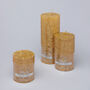 G Decor Adelle Aurelia Gold Signature Waxwork Pillar Candle In Warm Gold, thumbnail 2 of 5