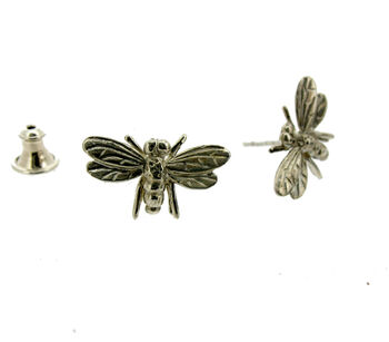 Sterling Silver Or Gold Vermeil Bee Studs, 3 of 4