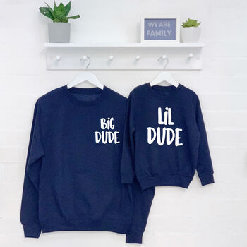 Big Dude Lil Dude Father And Son Sweatshirts, 3 of 3