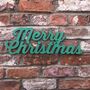 Merry Christmas Sign Mantle Decoration Ornament, thumbnail 7 of 10