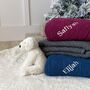 Personalised Sherpa Fleece Blanket And Polar Bear Set, thumbnail 3 of 7