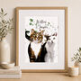 Personalised Pet Cat Portrait Print Gift, thumbnail 4 of 4