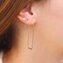 Rectangle Hoop Earrings In 14k Gold Filled, thumbnail 3 of 9