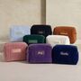 Personalised Soft Velvet Makeup Cosmetic Toiletry Bag, thumbnail 6 of 7