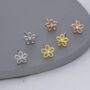 Sterling Silver Tiny Forget Me Not Flower Earrings, thumbnail 5 of 12