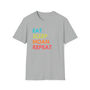 Eat Sleep Moan Repeat Mens T Shirt, thumbnail 1 of 5