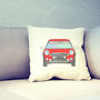 Personalised Mini Car Cushion Cover, thumbnail 1 of 2