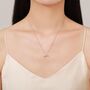 Sterling Silver Delicate Dumbbell Pendant Necklace, thumbnail 2 of 11