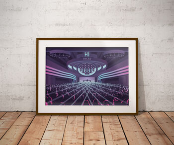 Hi Nightclub Ibiza Travel Poster Art Print, 6 of 8