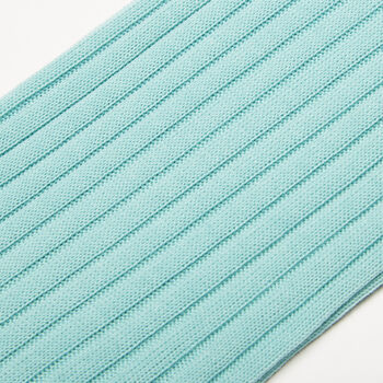 Mens Aqua Green Luxury Ribbed Dress Socks, 5 of 7