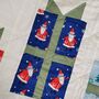 Christmas Table Runner With Gift Design In Reds, Greens, thumbnail 5 of 9