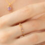 Pink Sapphire And Amethyst Stackable Half Eternity Band In Sterling Silver And Gold, thumbnail 8 of 12