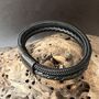 Stainless Steel And Leather Rope Mens Bracelet, thumbnail 2 of 3