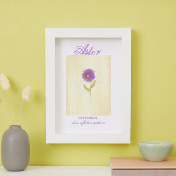 Personalised Birth Flower Framed Print, 3 of 12