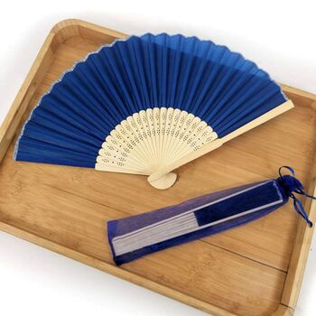 Elegant Pink Personalised Silk Hand Fan, 8 of 12