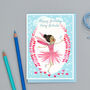 Fairy Card For Birthday Girl In Blue, thumbnail 4 of 5
