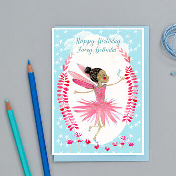 Fairy Card For Birthday Girl In Blue, 4 of 5