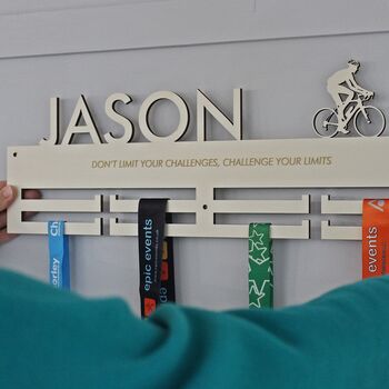 Cycling Personalised Medal Hanger, 4 of 5