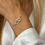 Interlocking Hearts Bracelet In Sterling Silver, thumbnail 6 of 11