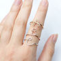 Initial Delicate Personalised Letter Ring, thumbnail 3 of 6