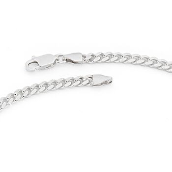 Sterling Silver Curb Chain Cuban Necklace 24 Inches, 4 of 5